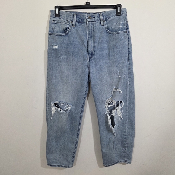 Levi's Made & Crafted Barrel Jeans Size 29 Distressed Japanese Denim - Picture 2 of 13